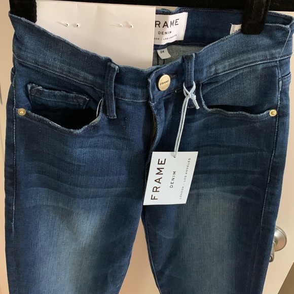 Frame Le Skinny De Jeanne Crop Jeans Size 24 - Picture 5 of 5